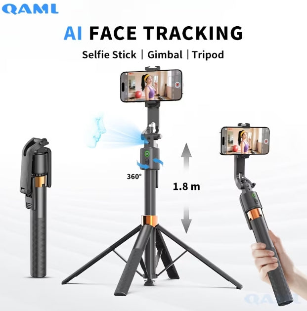 AMPSNOVA™{QAML Q13} Smart AI Tracking Selfie Stick Tripod