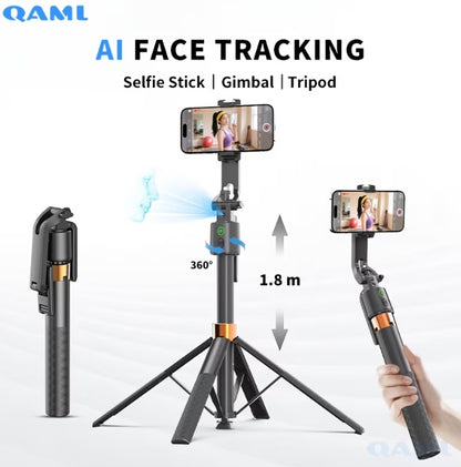 AMPSNOVA™{QAML Q13} Smart AI Tracking Selfie Stick Tripod