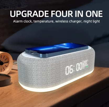 ⏰ AMPSNOVA™ 4-in-1 Smart Wireless Charging Alarm Clock
