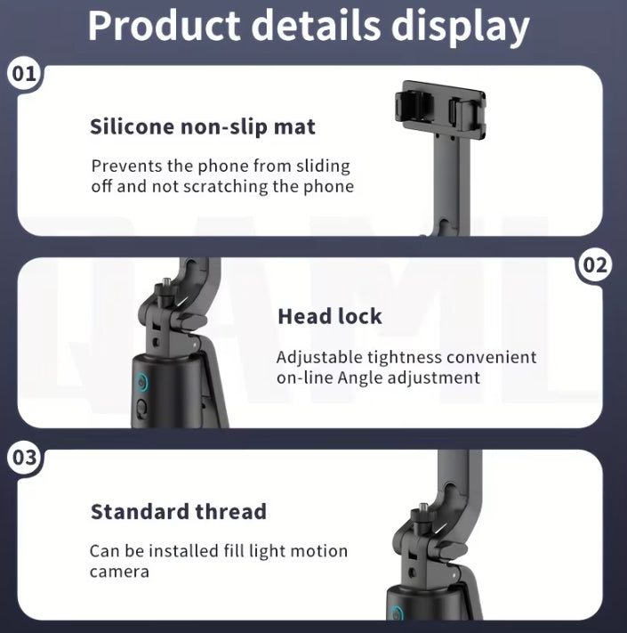 AMPSNOVA™{QAML Q13} Smart AI Tracking Selfie Stick Tripod
