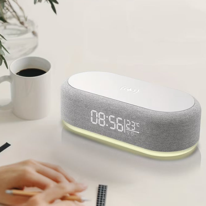 ⏰ AMPSNOVA™ 4-in-1 Smart Wireless Charging Alarm Clock