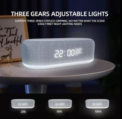 ⏰ AMPSNOVA™ 4-in-1 Smart Wireless Charging Alarm Clock